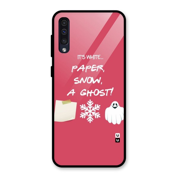 Snow Paper Glass Back Case for Galaxy A50s