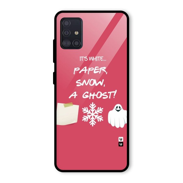 Snow Paper Glass Back Case for Galaxy A51