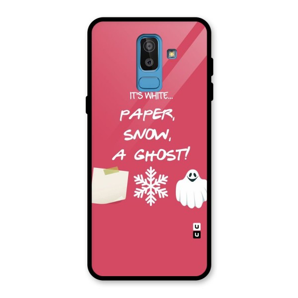 Snow Paper Glass Back Case for Galaxy J8