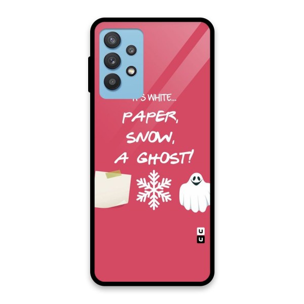 Snow Paper Glass Back Case for Galaxy M32 5G