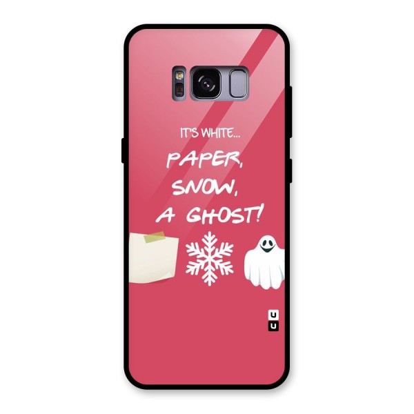 Snow Paper Glass Back Case for Galaxy S8