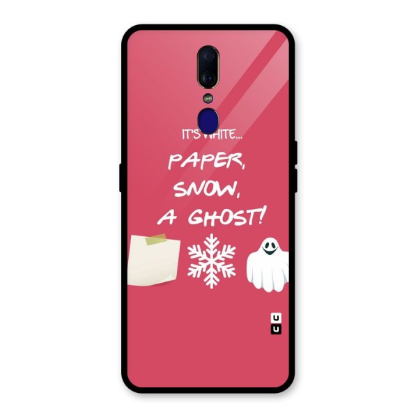 Snow Paper Glass Back Case for Oppo F11