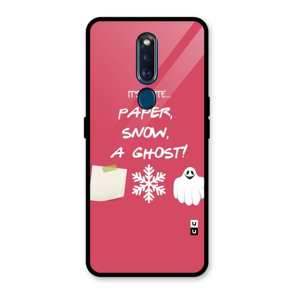 Snow Paper Glass Back Case for Oppo F11 Pro