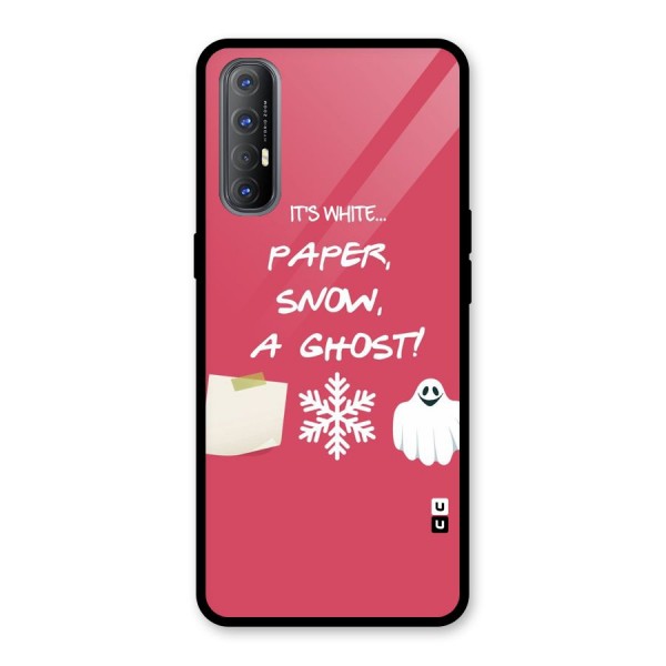 Snow Paper Glass Back Case for Oppo Reno3 Pro