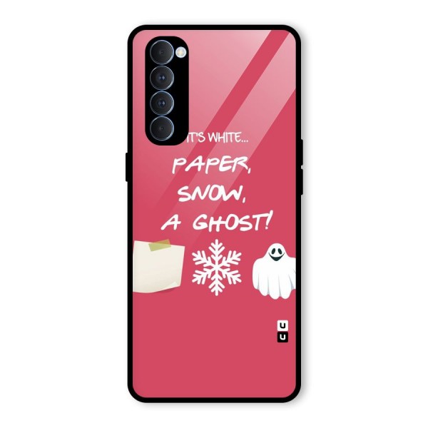 Snow Paper Glass Back Case for Oppo Reno4 Pro