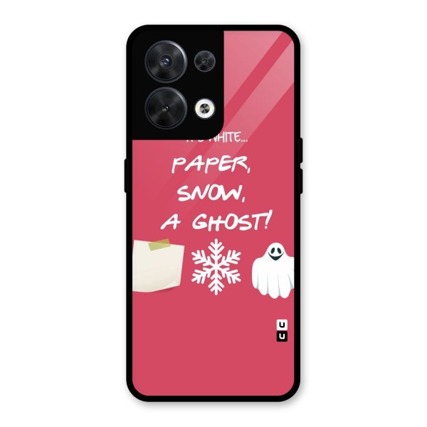 Snow Paper Glass Back Case for Oppo Reno8 5G