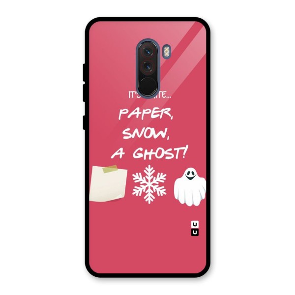 Snow Paper Glass Back Case for Poco F1