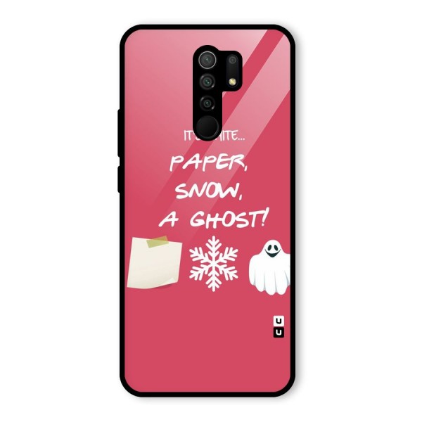 Snow Paper Glass Back Case for Redmi 9 Prime