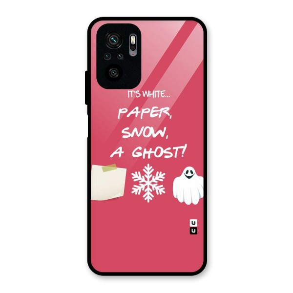 Snow Paper Glass Back Case for Redmi Note 10