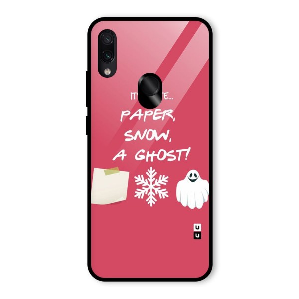 Snow Paper Glass Back Case for Redmi Note 7