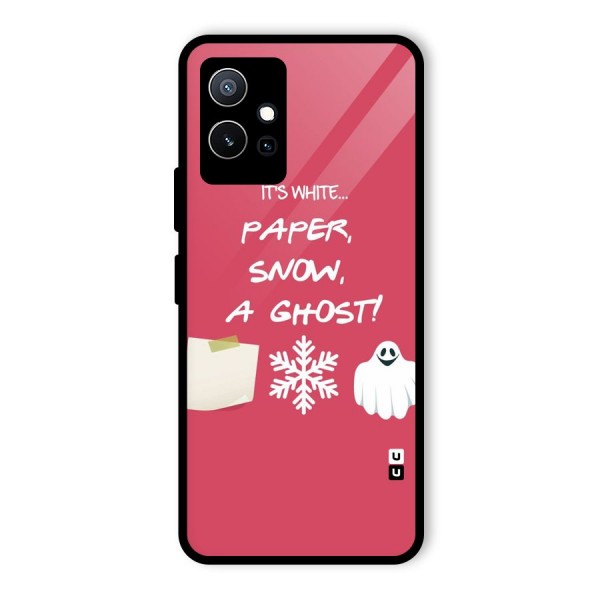 Snow Paper Glass Back Case for Vivo T1 5G