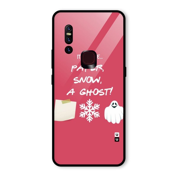 Snow Paper Glass Back Case for Vivo V15