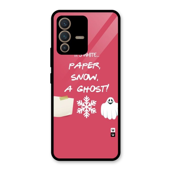 Snow Paper Glass Back Case for Vivo V23 5G