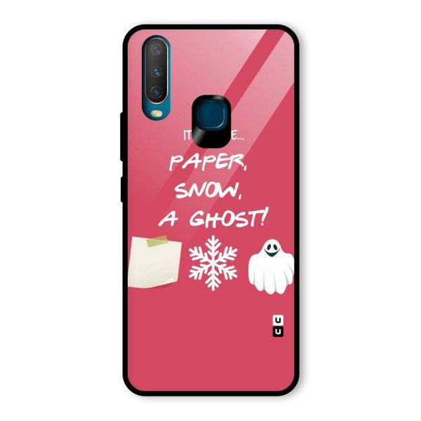 Snow Paper Glass Back Case for Vivo Y15