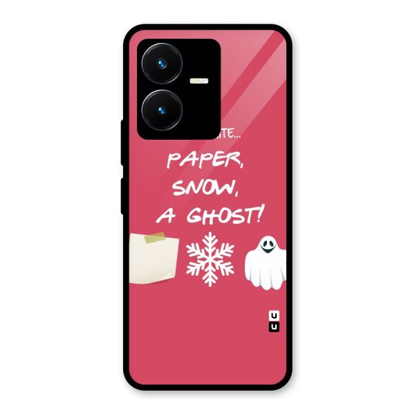 Snow Paper Glass Back Case for Vivo Y22