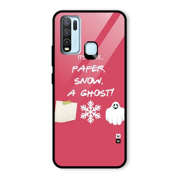 Snow Paper Glass Back Case for Vivo Y30