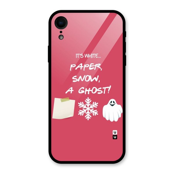 Snow Paper Glass Back Case for XR