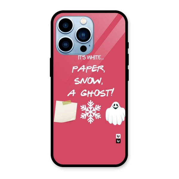 Snow Paper Glass Back Case for iPhone 13 Pro