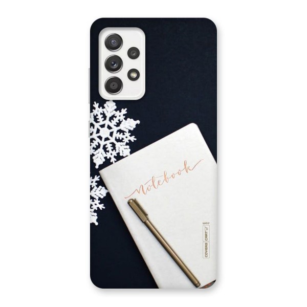 Snowflake Notebook Back Case for Galaxy A52