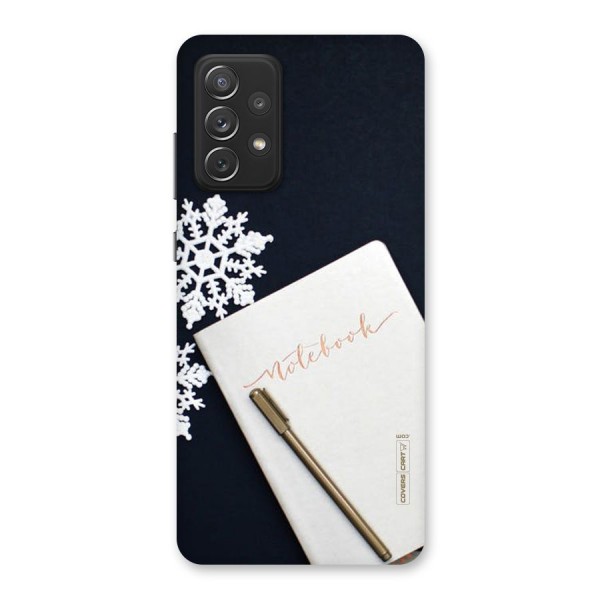 Snowflake Notebook Back Case for Galaxy A72