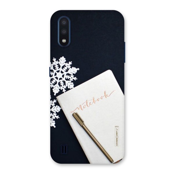 Snowflake Notebook Back Case for Galaxy M01