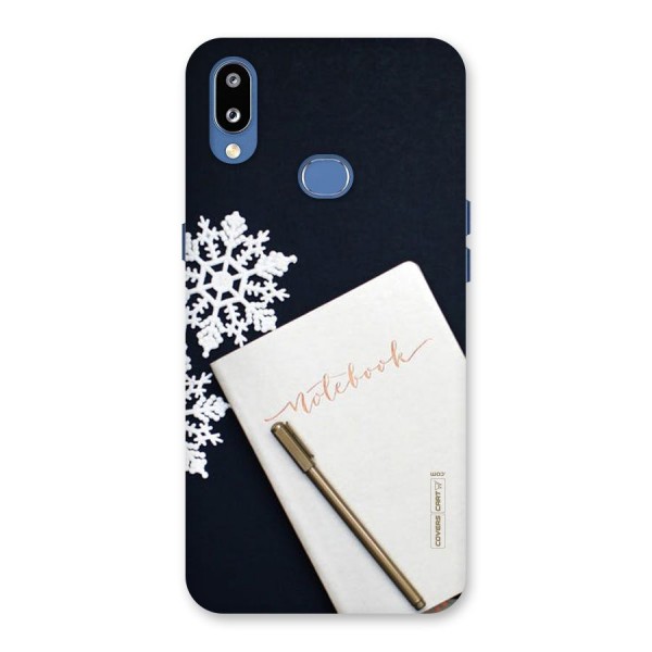 Snowflake Notebook Back Case for Galaxy M01s