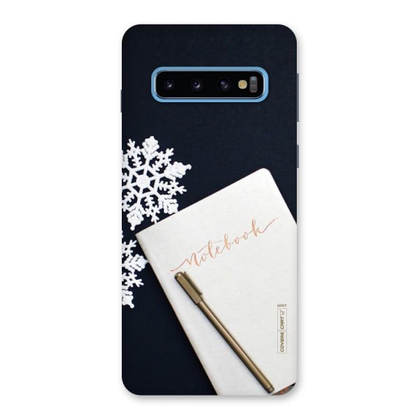 Snowflake Notebook Back Case for Galaxy S10