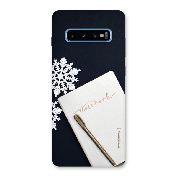 Snowflake Notebook Back Case for Galaxy S10 Plus