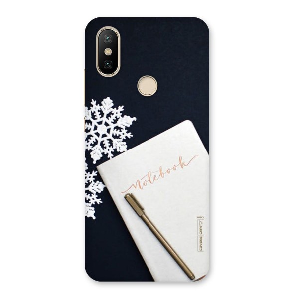 Snowflake Notebook Back Case for Mi A2