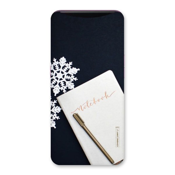 Snowflake Notebook Back Case for Oppo Find X