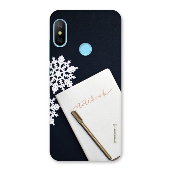 Snowflake Notebook Back Case for Redmi 6 Pro