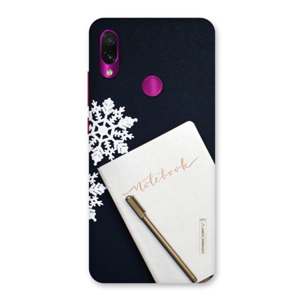 Snowflake Notebook Back Case for Redmi Note 7 Pro