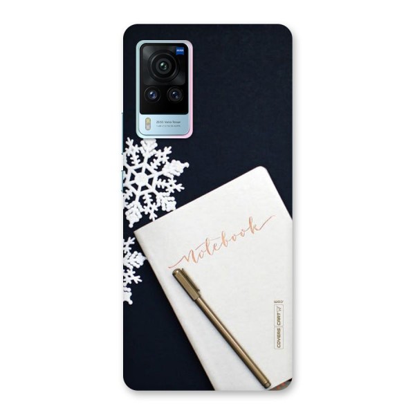 Snowflake Notebook Back Case for Vivo X60 Pro