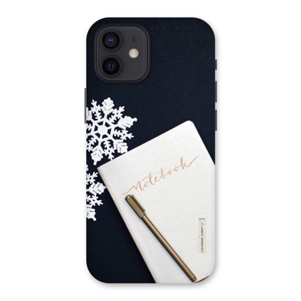 Snowflake Notebook Back Case for iPhone 12