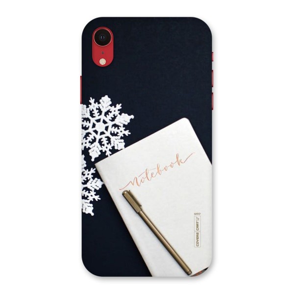 Snowflake Notebook Back Case for iPhone XR