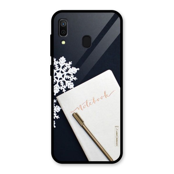 Snowflake Notebook Glass Back Case for Galaxy A30