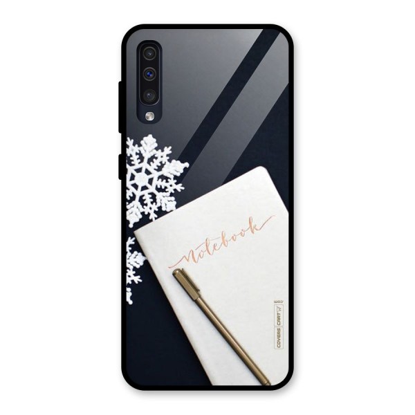 Snowflake Notebook Glass Back Case for Galaxy A50s