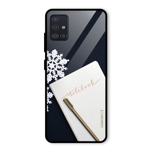 Snowflake Notebook Glass Back Case for Galaxy A51