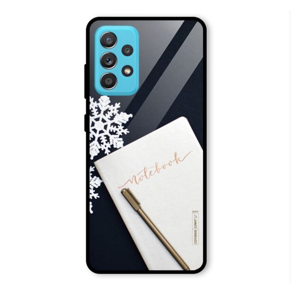 Snowflake Notebook Glass Back Case for Galaxy A52s 5G