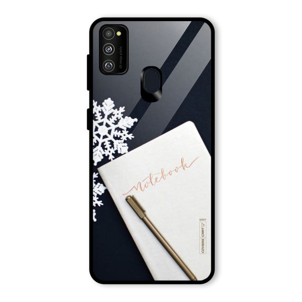 Snowflake Notebook Glass Back Case for Galaxy M21