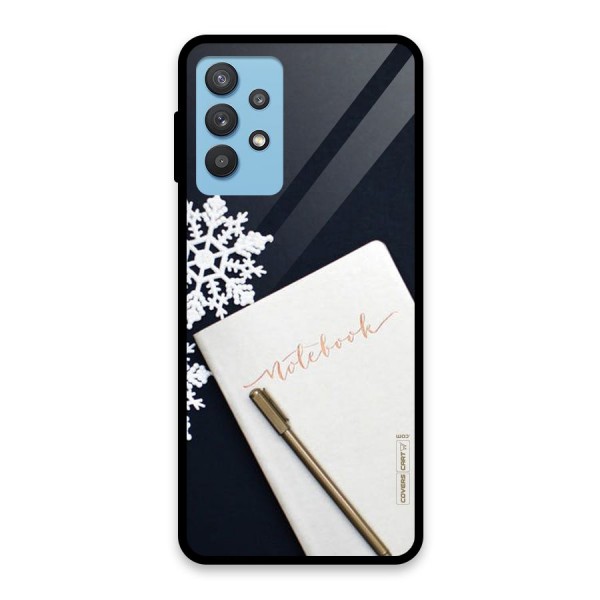 Snowflake Notebook Glass Back Case for Galaxy M32 5G