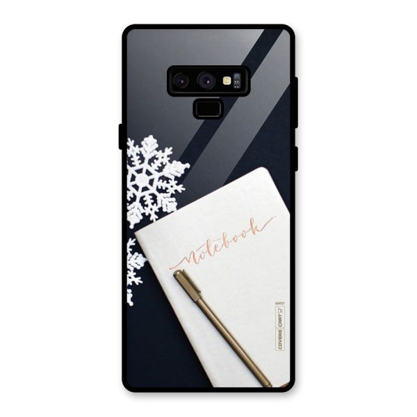 Snowflake Notebook Glass Back Case for Galaxy Note 9