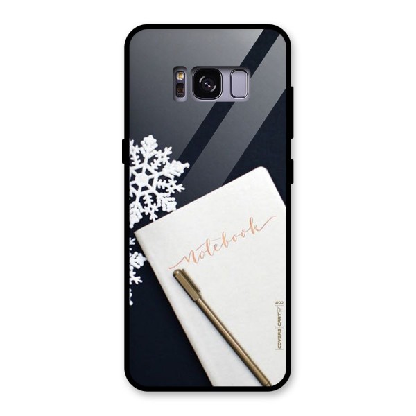 Snowflake Notebook Glass Back Case for Galaxy S8