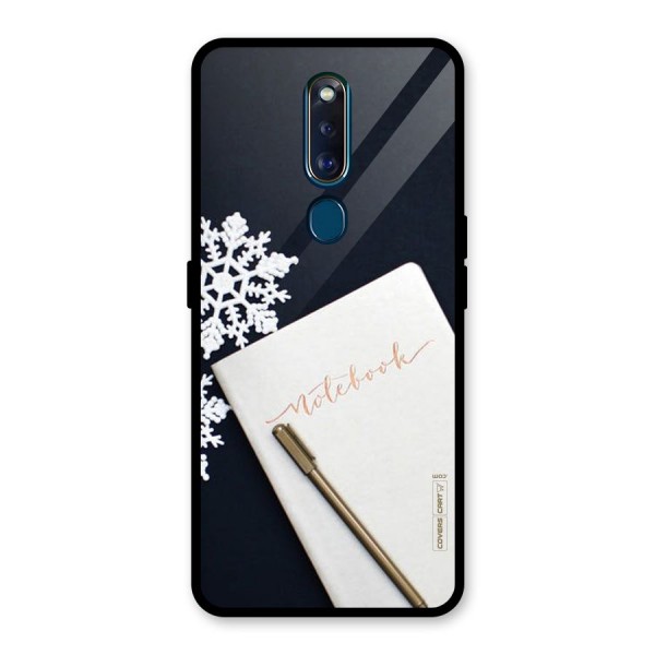 Snowflake Notebook Glass Back Case for Oppo F11 Pro