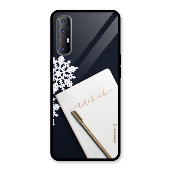 Snowflake Notebook Glass Back Case for Oppo Reno3 Pro