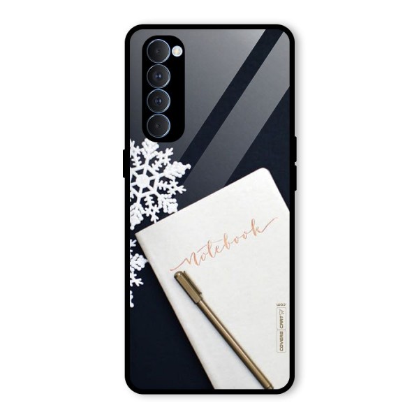 Snowflake Notebook Glass Back Case for Oppo Reno4 Pro