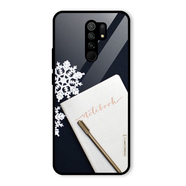 Snowflake Notebook Glass Back Case for Redmi 9 Prime