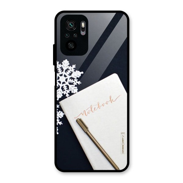 Snowflake Notebook Glass Back Case for Redmi Note 10