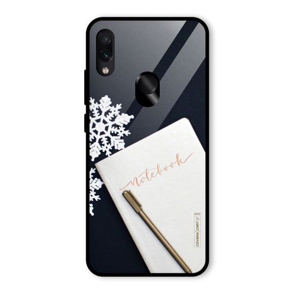 Snowflake Notebook Glass Back Case for Redmi Note 7