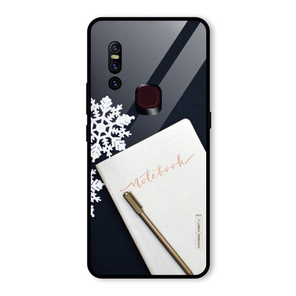 Snowflake Notebook Glass Back Case for Vivo V15